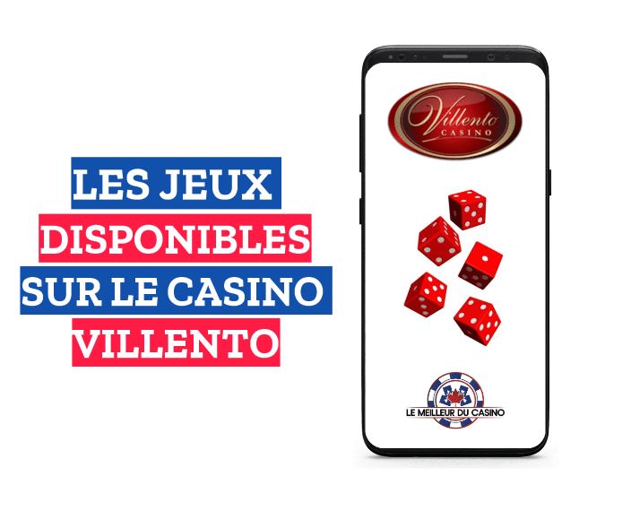 les jeux disponibles sur le casino en ligne Villento