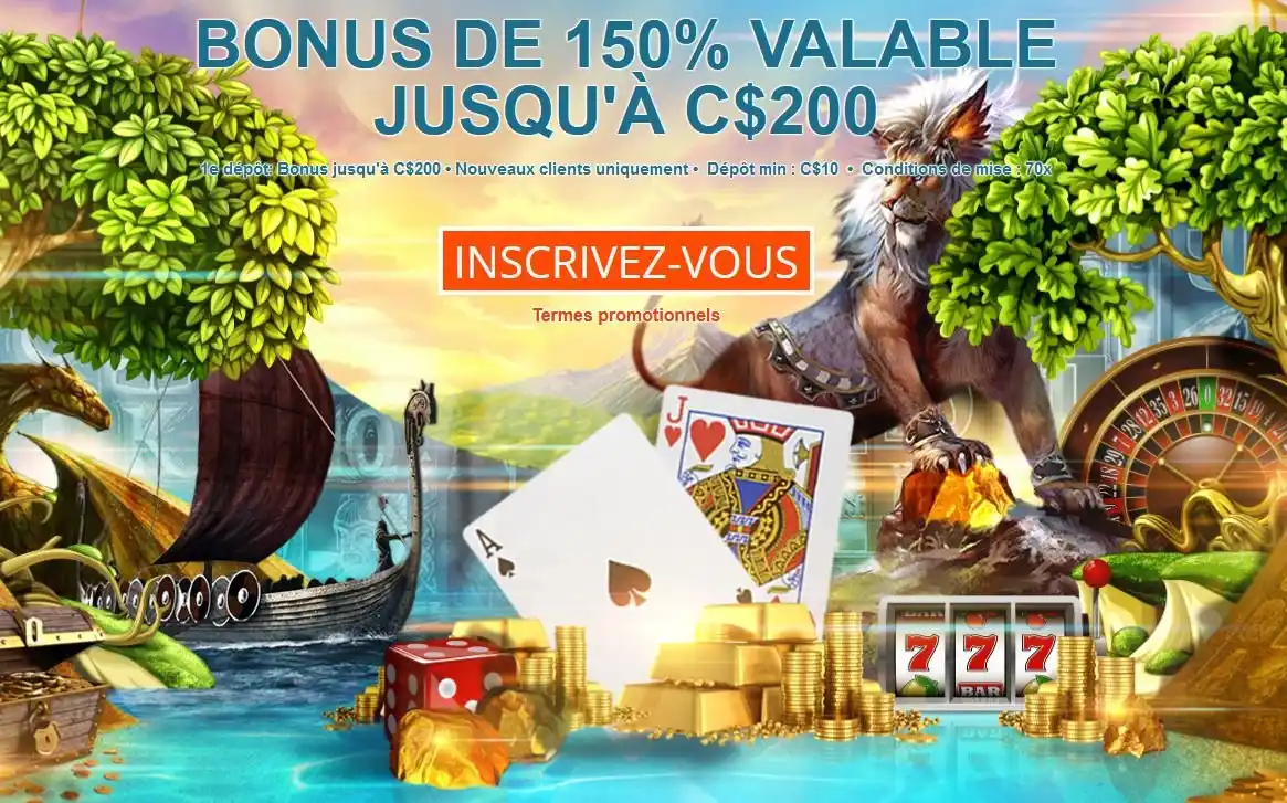 screenshot de la page daccueil du casino virtuel Lucky Nugget en francais du Canada