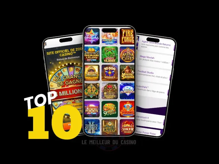 TOP 10 casinos en ligne Québec