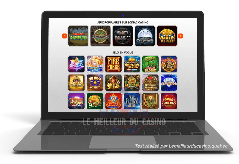 test des jeux de Zodiac Casino sur Macbook